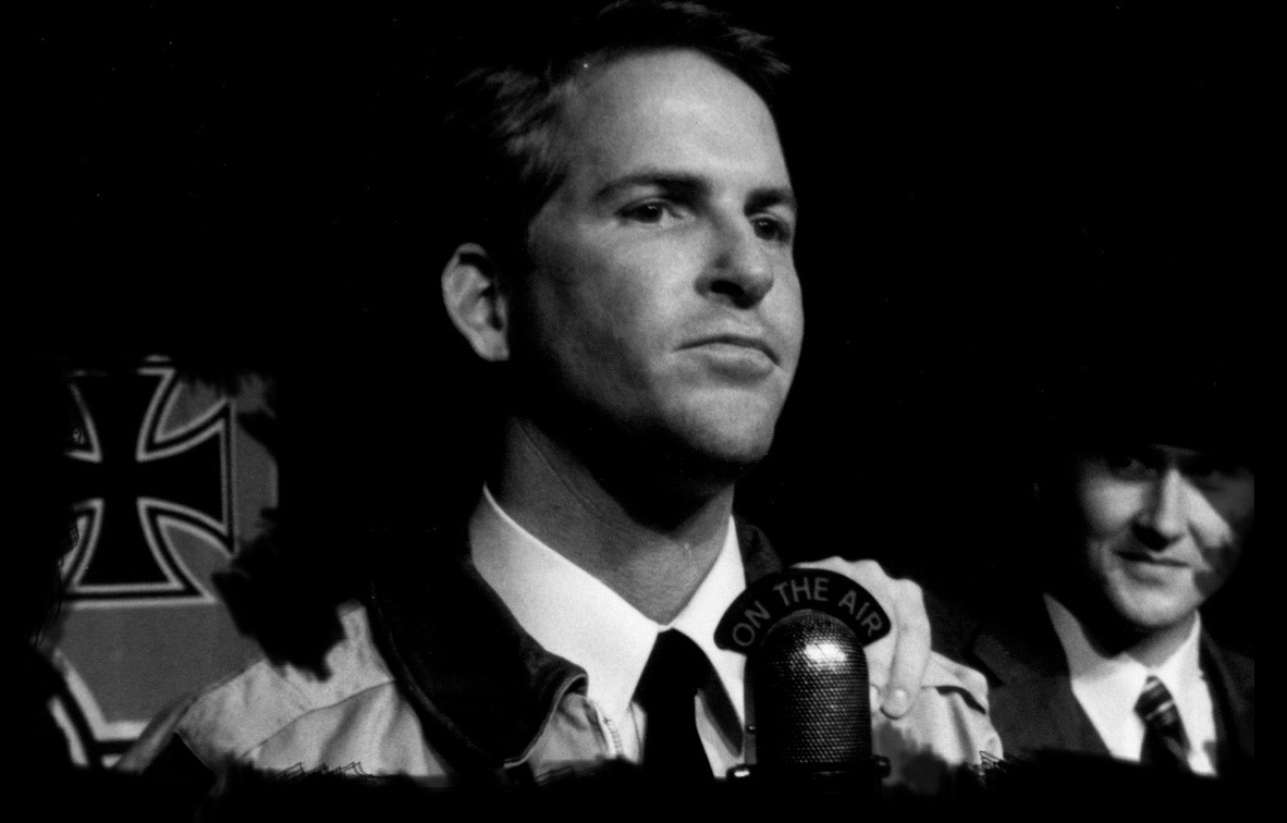 MeisnerActor's tweet photo. The time Hollywood legend #LarryCohen cast me as Charles Lindbergh in his world premiere of #FallenEagle. Script began as a screenplay he developed with #OliverStone, but he ingeniusly adapted it into a Black Box stage production. #SanfordMeisnerCenterforTheArts Fall, 1996. https://t.co/YXx2a9k1Qw
