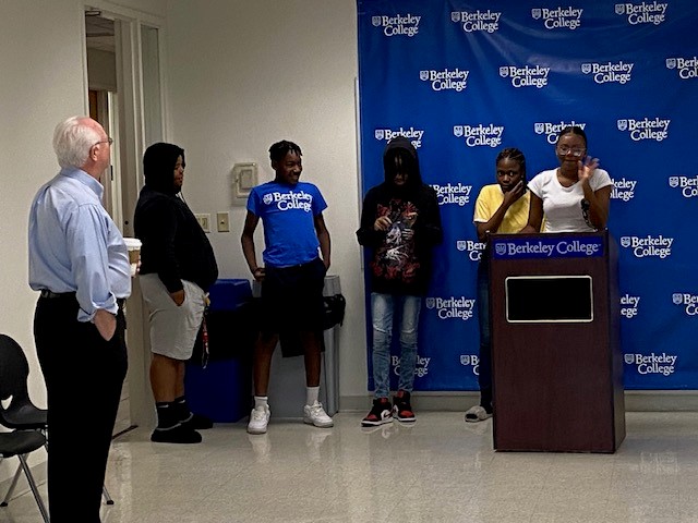 We partnered with <a href="/BerkeleyCollege/">Berkeley College</a> to teach 180 high school students from Newark’s Summer Youth Employment Program about #tech careers. They did a great job creating a fake business that they presented. We can't wait to see how our partnership evolves and helps many students!