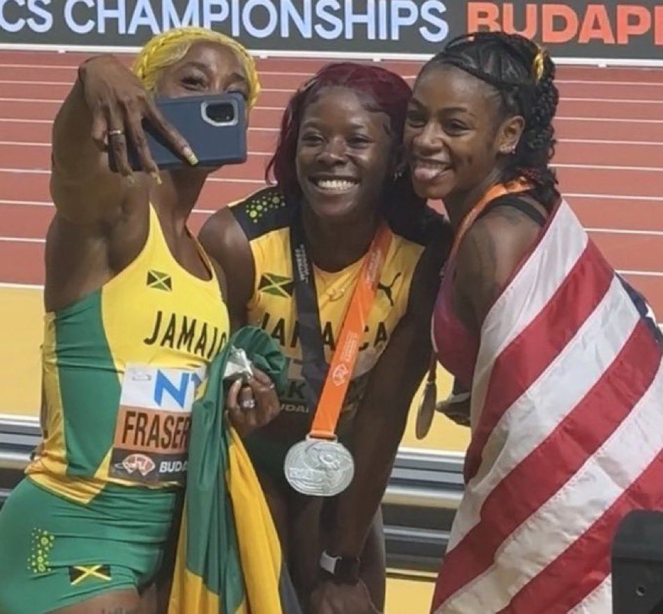 EmmanuelAcho's tweet photo. This is growth. This is maturation. This is Sha’Carri Richardson, a champion.

The relationship between Sha’Carri &amp; Jamaica was contentious, but if you’ve followed Richardson, she’s developed as a human as much as an athlete.

Her humanity &amp; athleticism are both to be praised. https://t.co/fcL8h1KRfZ