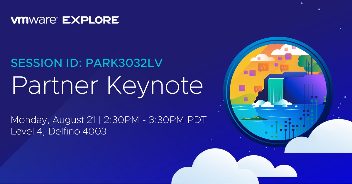 The Partner Keynote — with Sumit Dhawan, <a href="/VMware/">VMware</a> President, and Ricky Cooper, VMware Head of WW Partner &amp; Commercial Sales, plus more — will start at 2:30PM. Make sure to join us! 👉 via.vmw.com/fcykqI