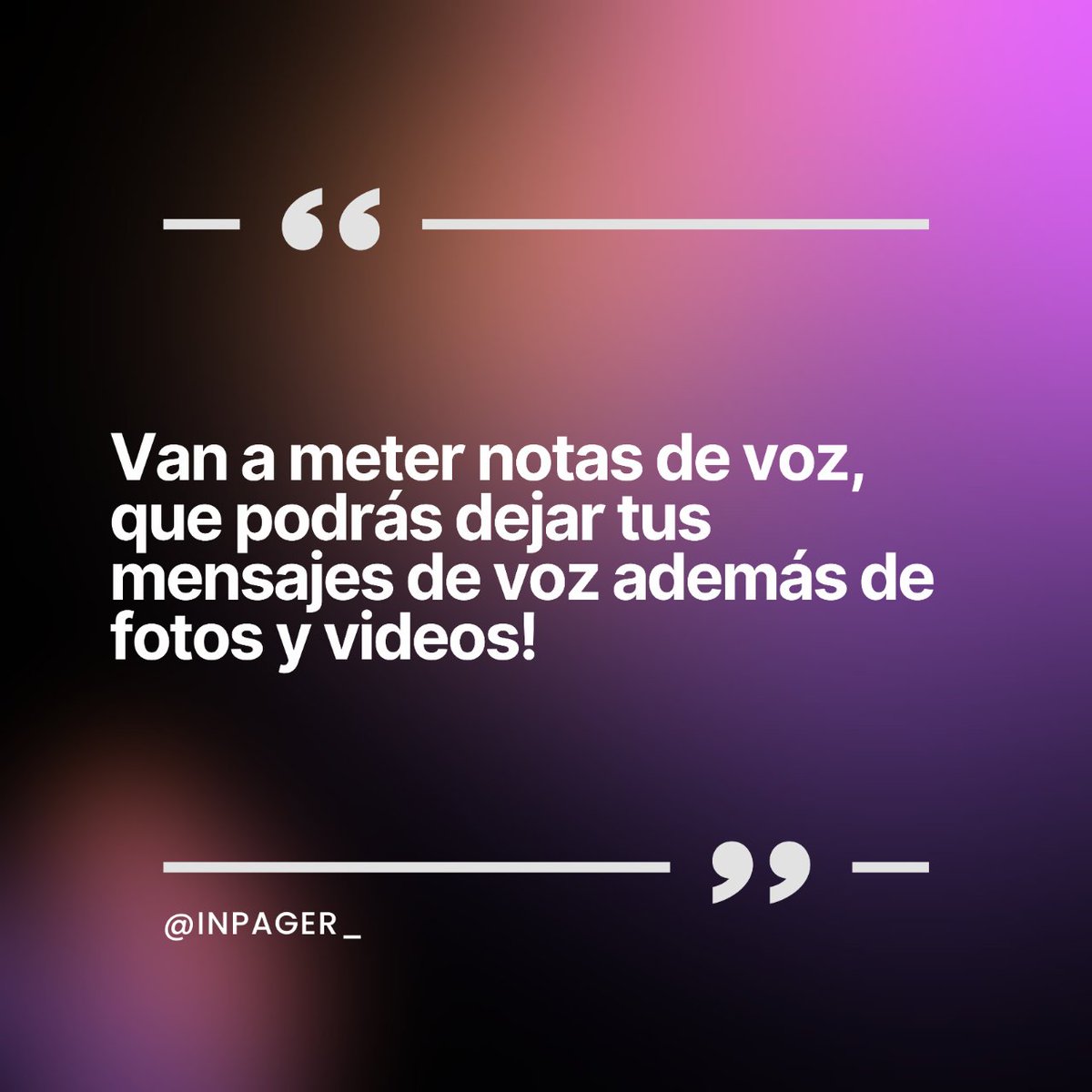 InPager's tweet photo. https://t.co/xpV7zozNyR