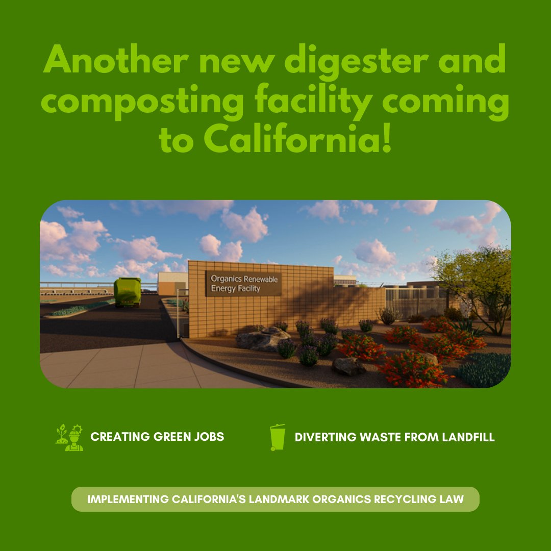 cawrecycles's tweet photo. Congrats TNRE!
Great to see SB 1383 bringing more investment and jobs to California 🌞

Full press release: https://t.co/A1QU2dmqhK
 
#SB1383 #OrganicsRecycling #Compost #CaliforniaOrganicsRecycling #Organics #Composting101 #Compost101 #CACompost #CACompostLaw https://t.co/8FppBffWSB