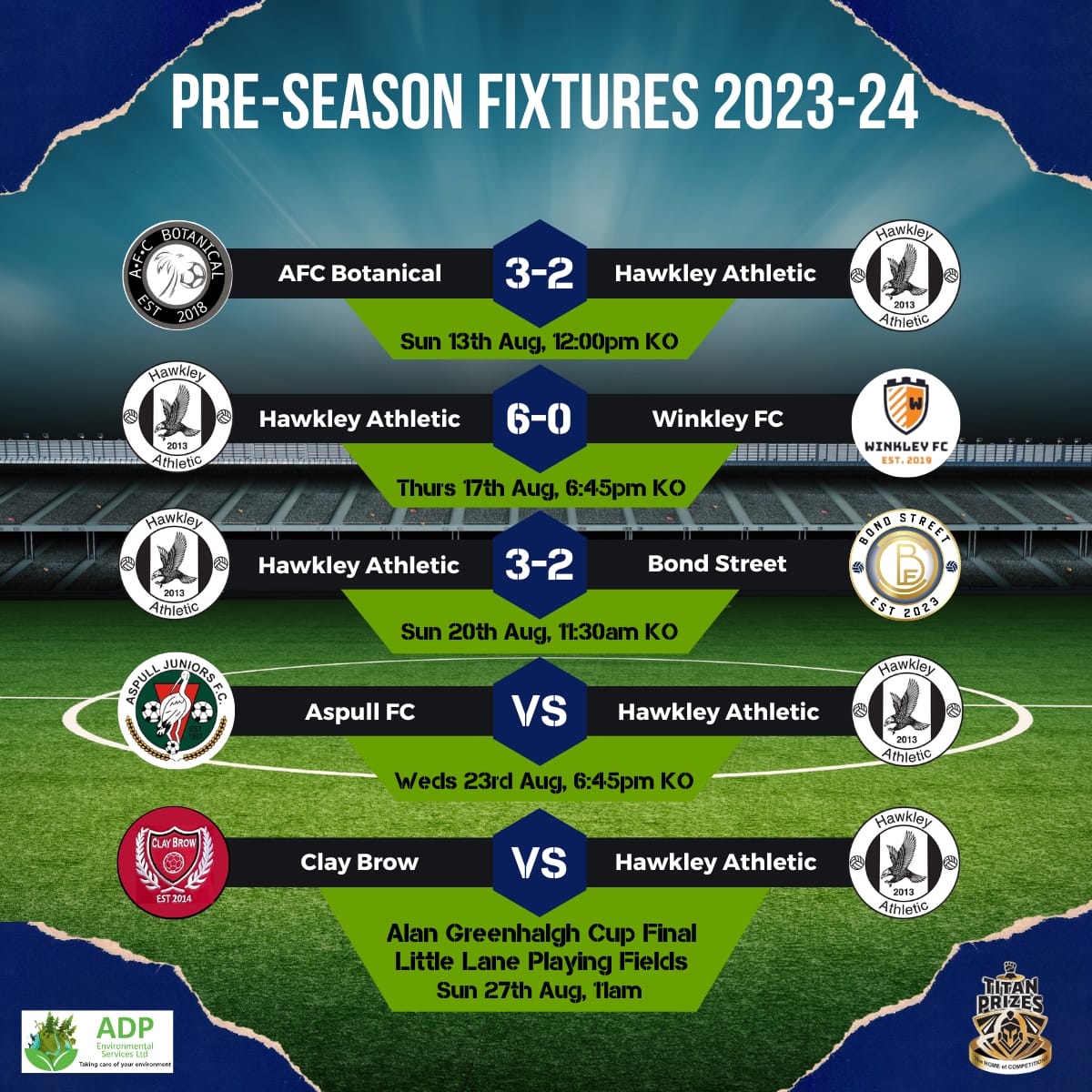 Our results to date so far.
We travel to Aspull on Wednesday in what is our final friendly before our cup final on Sunday! ⚫️🟡