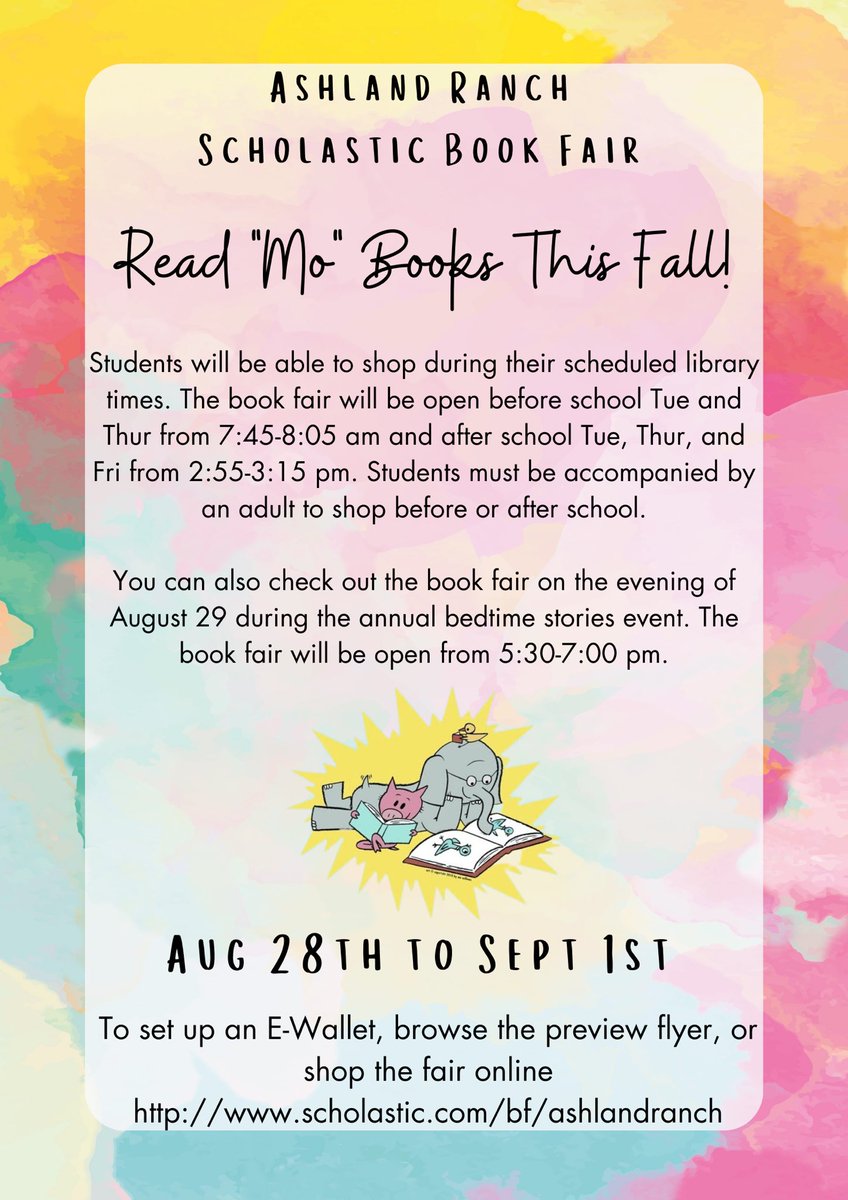 Ashland_Ranch's tweet photo. Book Fair delivery day! Are you ready? The book fair starts on Monday, August 28th! Click the link to set up an E-Wallet, browse the preview flyer, or shop the fair online! https://t.co/HaK8PtdFha https://t.co/l3TL8gVfti