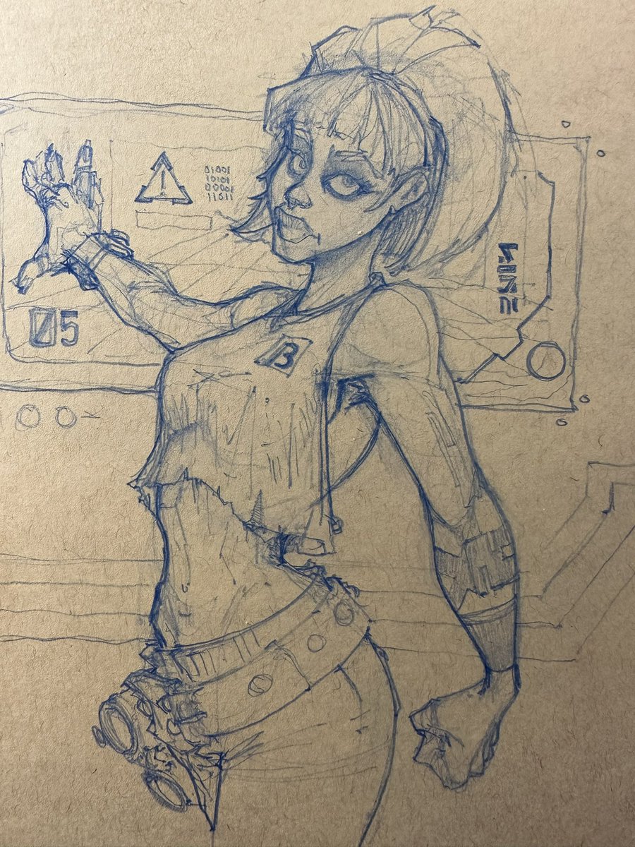 Doodlebags's tweet photo. The pencils for another #cyberpunk #razorgirl working in the #sprawl
.
.
.
.
.
#sketchtime #neuromancer #redpencil #countzero #ninja #cyberpunkgirl #cyber #consolecowgirl #cybergirl #matrix https://t.co/agH105r9Dr