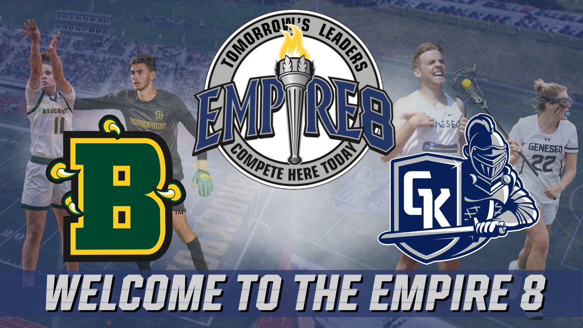BREAKING - <a href="/BportAthletics/">Brockport Athletics</a> <a href="/GeneseoKnights/">Geneseo Knights</a> to join the Empire 8, anticipated for the 2024-25 season. <a href="/Brockport/">SUNY Brockport</a> <a href="/SUNYGeneseo/">SUNY Geneseo</a> empire8.com/news/2023/8/21…

#E8 #E8Proud #LeadersCompeteHere #WhyD3