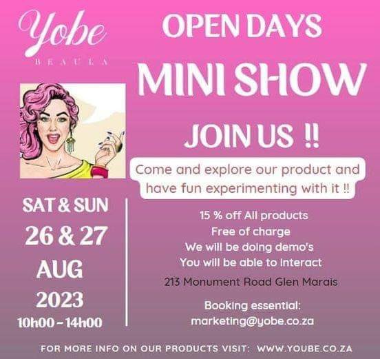 Come join us Saturday or Sunday