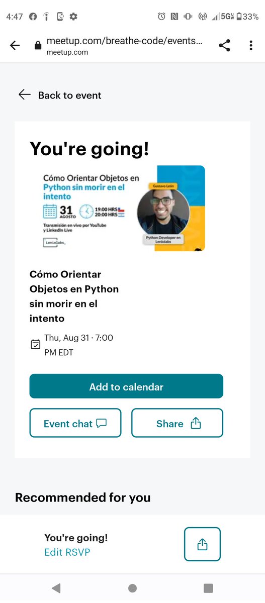 WallyOwi30's tweet image. Viene tambien? Primo python conference y lo es en Espanol. 
#programadoresdepython #programador