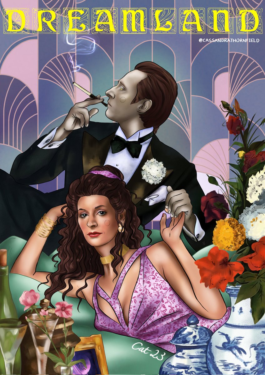 CassieTheTengu's tweet photo. Dreamland
(or, what Picard saw when he entered Holodeck 3 uninvited)

#data #datatng #deannatroi #datroi #startrektng #startrekfanart #digitalart #myart #myartwork #artdeco https://t.co/e7JXuTIVFh