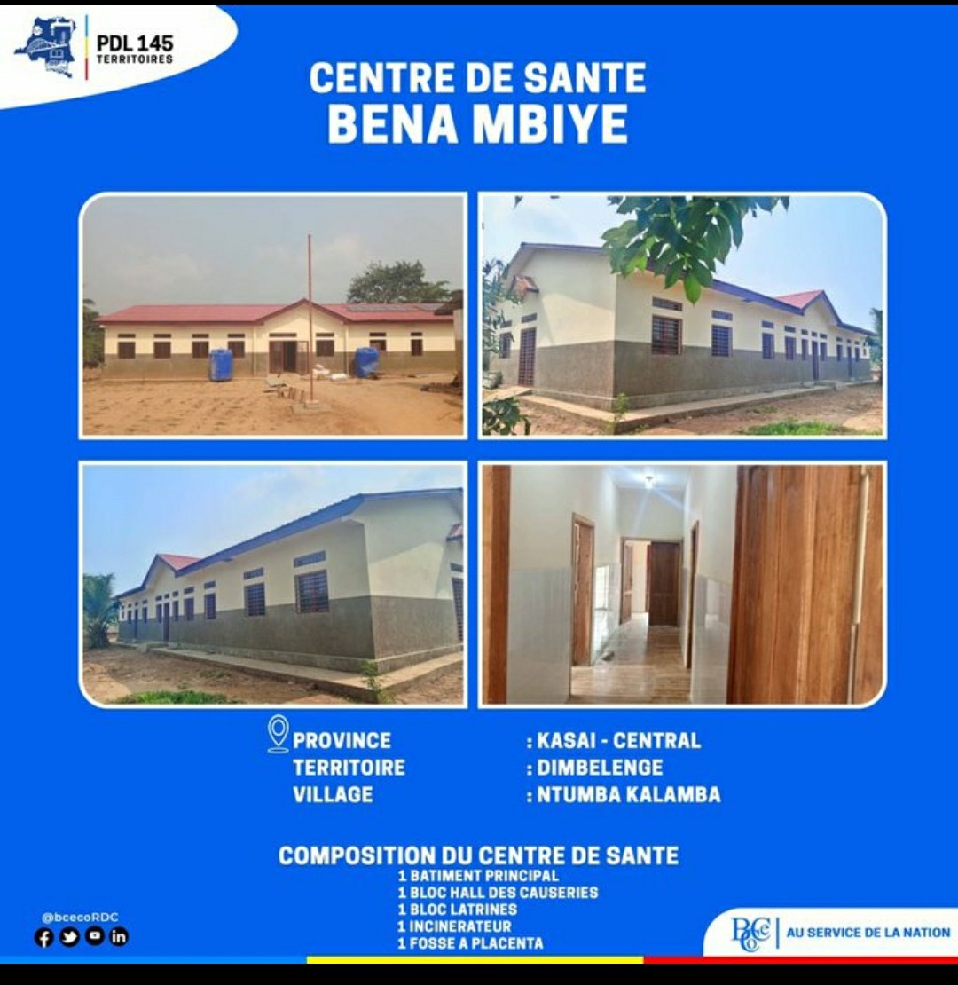 MunsantuK's tweet photo. Province # Kasaï Central
Territoire #Dimbelenge
Centre de Santé #Bena_Mbiye construit à #Ntumba_Kalamba.
La #RDC sous #Felix_Tshisekedi Ebongi.
Soutenons FATSHI.
Devenons FATSHISTES ✌️.
Le 20/12/2023, Bakobunda na Bilan. https://t.co/l38gPEJcCy