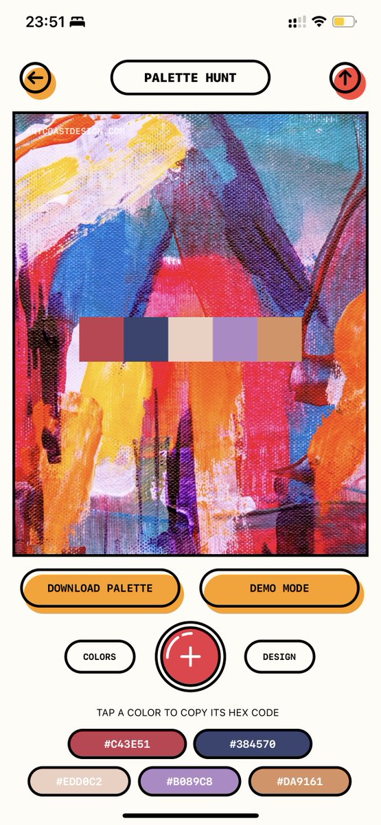 DesignArtcoast's tweet photo. Attention hue lovers! Dive into our brand-new app that magically crafts beautiful color palettes from your snaps. Boasting a vast library of ready-made schemes, it's the ultimate tool for designers, photographers, and art enthusiasts.

The standout? Its interface, which echoes the charm of beloved vintage games. Dive into creativity and relive the past while exploring a spectrum of colors. Ready to fuel your artistry? Download today and let your imagination soar. 🍕🕹️

https://t.co/f14IMVvF0X
