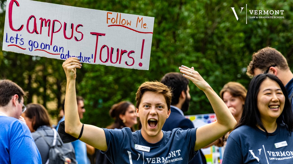 VTLawSchool's tweet photo. Today we begin Orientation week at Vermont Law and Graduate School, and we couldn’t be happier to have you on campus! 

As our students kick off the 2023-2024 academic year we are looking forward to navigating this journey together. Welcome to the VLGS Family. #SwansFlyTogether https://t.co/iu3JCndxTy