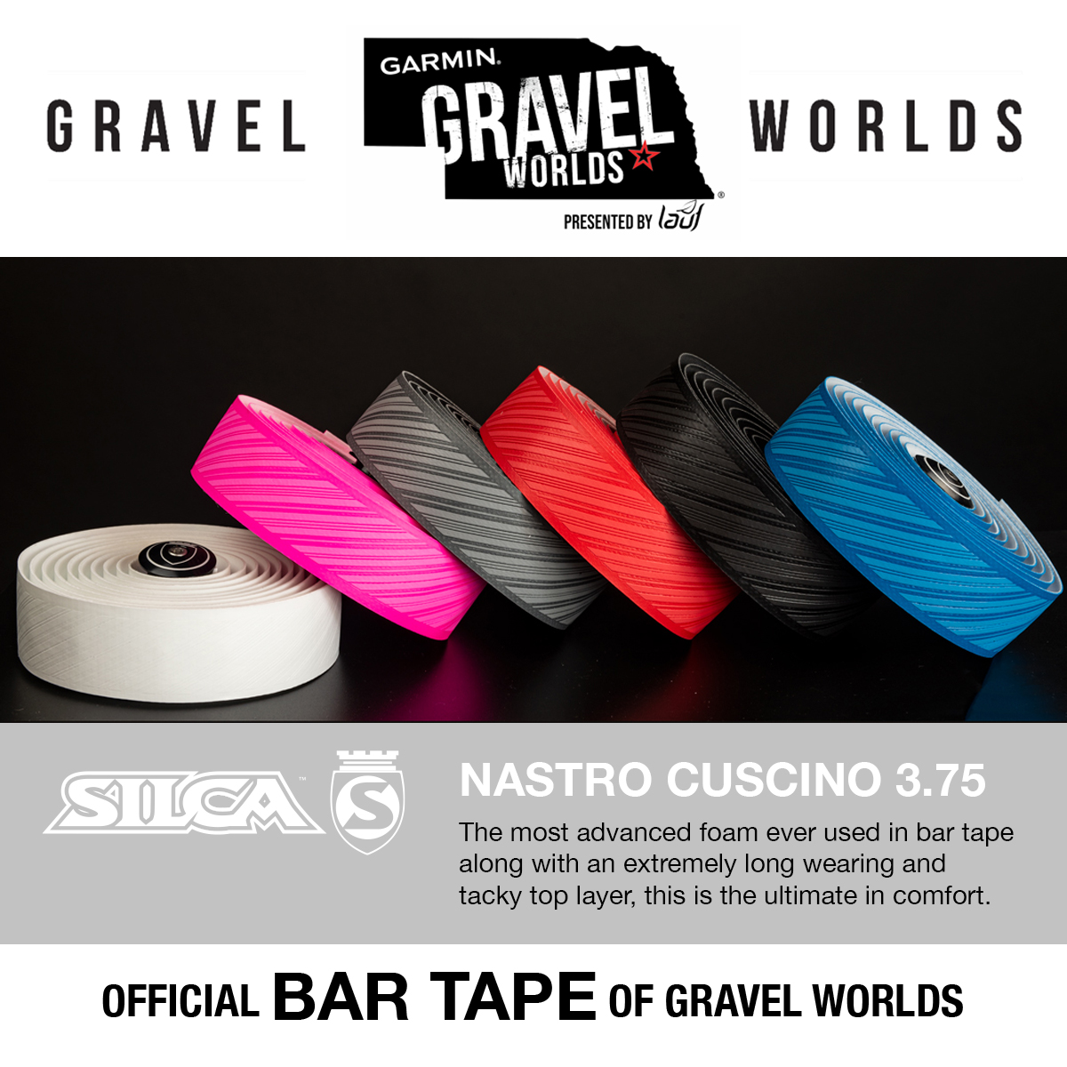 SILCAvelo's tweet photo. Unleash your gravel adventure with SILCA's Nastro Cucino, the official Garmin Gravel Worlds Bar Tape. Elevate your comfort and ride in style. Conquer the gravel with confidence.  @Gravel_Worlds 
https://t.co/0lNyNnK5FA
#SILCA #silcapursuitofperfection #handlebartape #NastroCucino https://t.co/G7rHjwMfyg