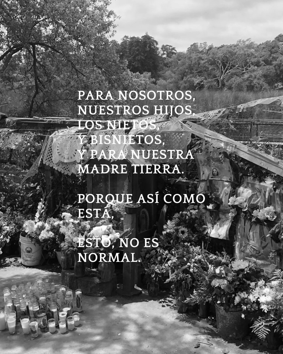 CARuralStudies's tweet photo. Farmworkers and Scientists have been telling us for years. Climate change is real. This NOT normal..
For us,
our children,
The grandsons,
and great grandchildren,
And for our mother earth.

because as it is,

This is not normal.

Proses from Poems composed by Farmworkers @latimes https://t.co/QW0iMCmnnN
