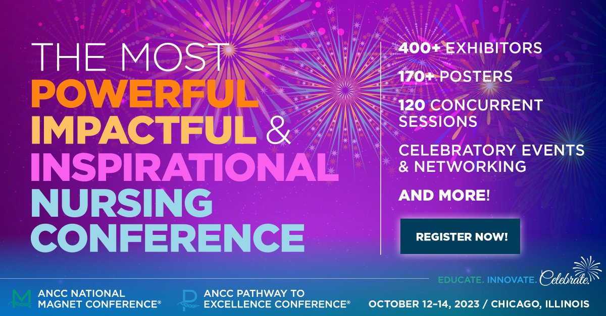 The spectacular co-located #ANCC Magnet® and ANCC Pathway to Excellence® conferences take place Oct 12-14 in #Chicago! More to learn and do than ever before. Save $$$ with the advanced rate (ends Aug 28): hubs.ly/Q01R5wrk0 #ANCCMagnetCon #ANCCPathwayCon #nursing