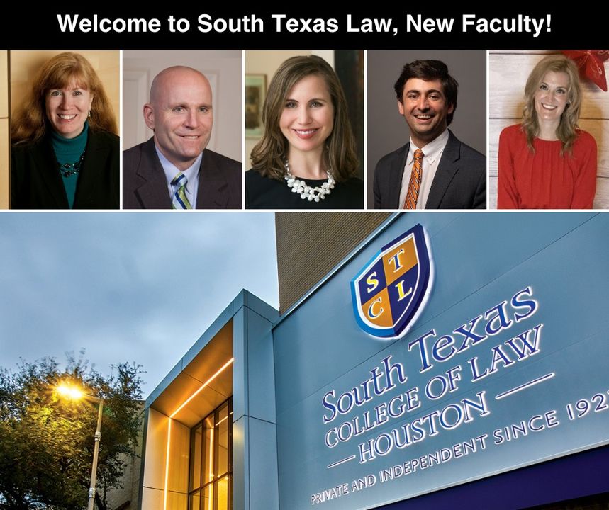 STCL_Houston's tweet photo. We're excited to announce five new faculty members joined South Texas College of Law Houston’s teaching roster this fall. Read more here: https://t.co/ERRFDcxp0B 

#STCLHouston  #SouthTexasLaw #lawprofessors #stcl100 https://t.co/Lc1uD2R490