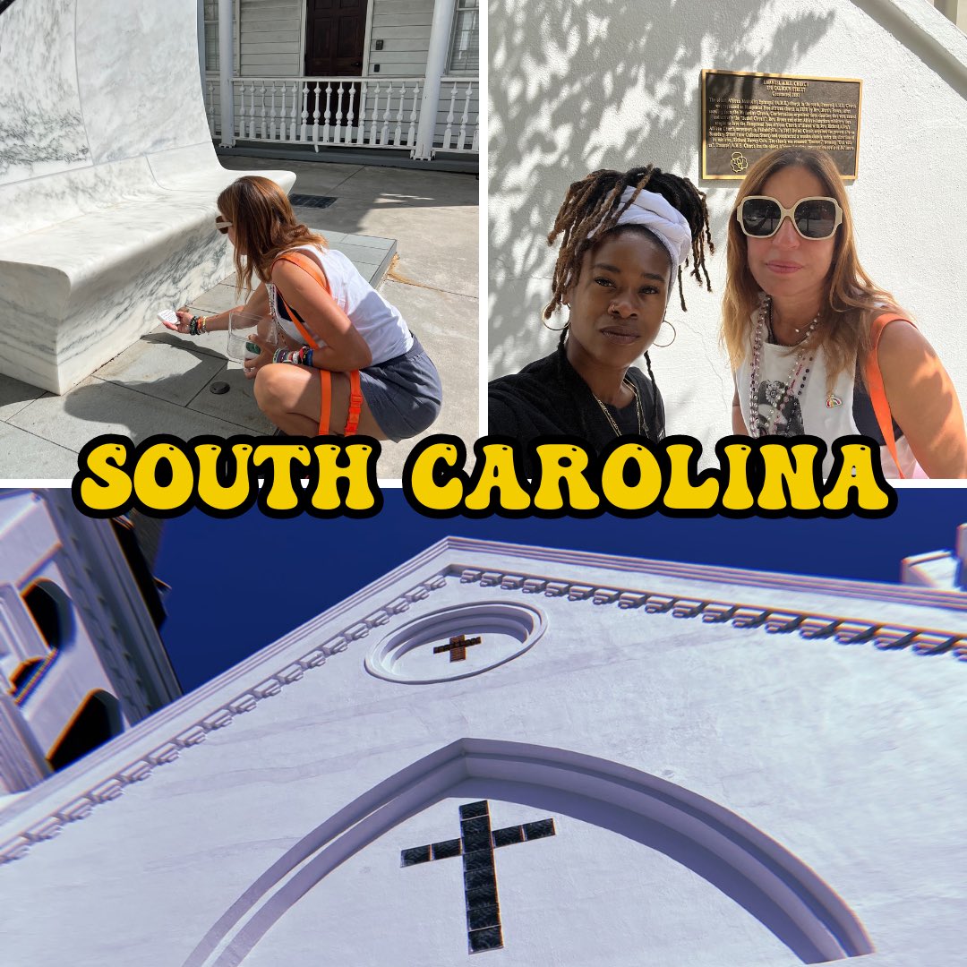 ChangeTheRef's tweet photo. We visited Emanuel AME Church in Charleston as final stop of #Guacathon2023.

On June 17th, 2015, a white supremacist shot &amp; killed 9 worshippers &amp; injured 1.

70-year-old Ethel Lee Lance was among the killed.

Her daughter Rev. Sharon Risher wrote a ‘For Such a Time as This’. https://t.co/cQRSUVOKCT