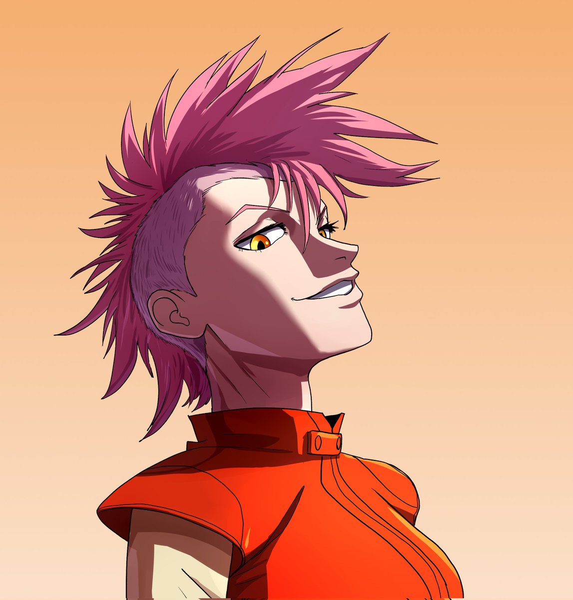 A piece I commissioned from <a href="/xavisketch/">xavi</a> of the most punk Lady around, Haruharu Haruko. Please go give him a follow.