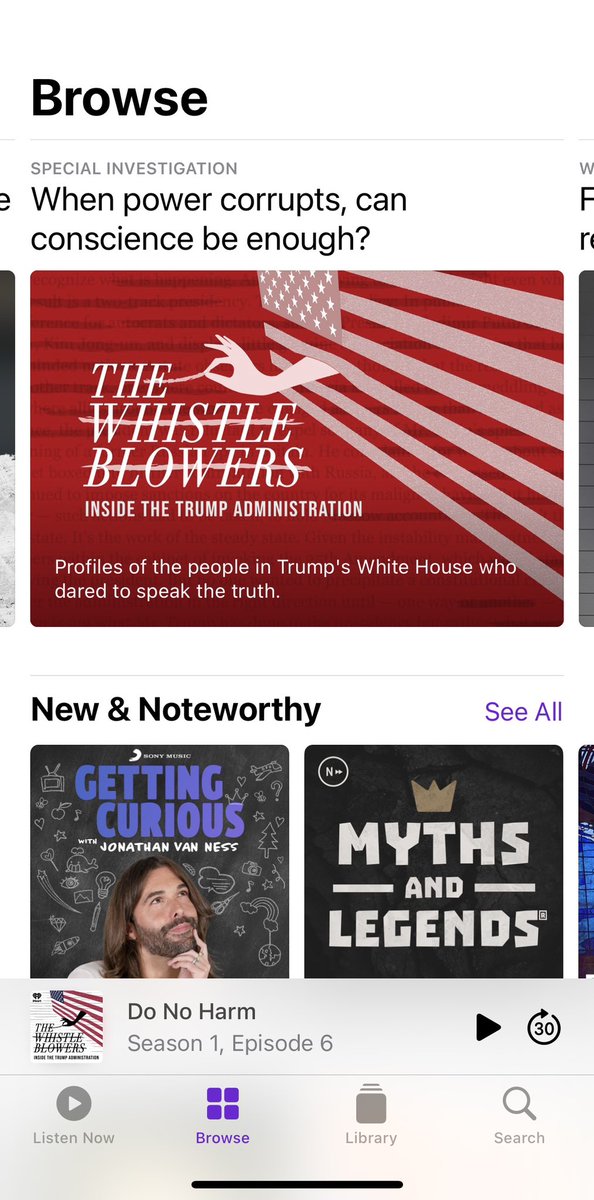 The Whistleblowers is being featured today by @ApplePodcasts! Dive into the shocking, untold stories of people who exposed corruption. The final episode drops THURSDAY. And it’s a barn burner. podcasts.apple.com/us/podcast/the…