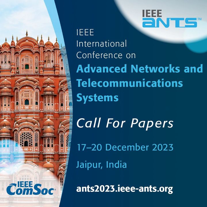Good News: IEEE ANTS 2023 has extended paper submission deadlines to 31 Aug. 

The conference seeks research that falls at the intersection of traditional sensing/networking and new disciplinary areas like 5G, IoT, AI, and more.

Submit Today: bit.ly/467wFde