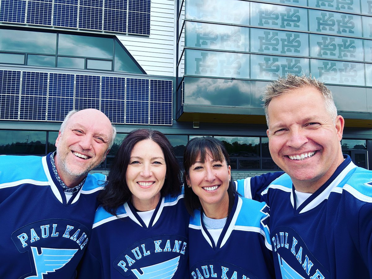 KprincipalP's tweet photo. The 2023-24 @PaulKaneHS admin is back at it and excited for another year. Go Blues!!! 🔵⚪️ https://t.co/BuNBdbpLih