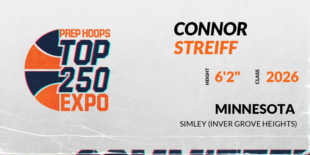 Welcome Class of 2026 Connor Streiff (<a href="/ConnorStreiff/">Connor Streiff</a>) of Simley (Inver Grove Heights) HS to the @PrepHoopsMN Showcase @ Hopkins High School. 

🔥🏀 #PHTop250MN 🏀🔥

Read more 👇  
events.prephoops.com/e/826/register…