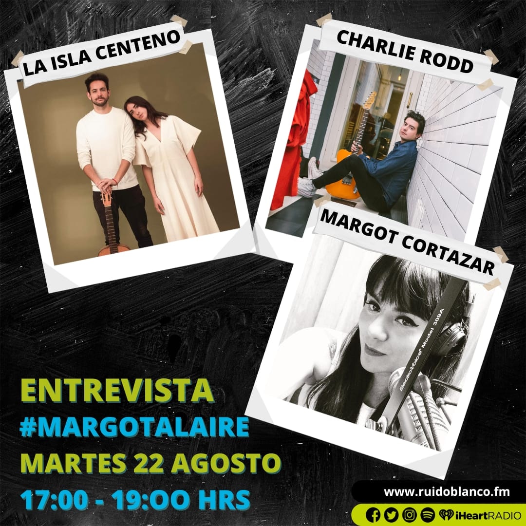 ruidoblancofm's tweet photo. Este martes @laislacenteno y #charlierodd estarán #HaciendoRuido con @marggielop 🔥⚡
No te pierdas una nueva edición de #MargotalAire sólo en https://t.co/Qhvdk7cfpj y en la App @iHeartRadioMx 😎🤘📻
#RuidoBlancofm #Ruido2023 #EfectoRuidoBlanco #RadioStreaming #RadioOnline https://t.co/CIkehxQmGj