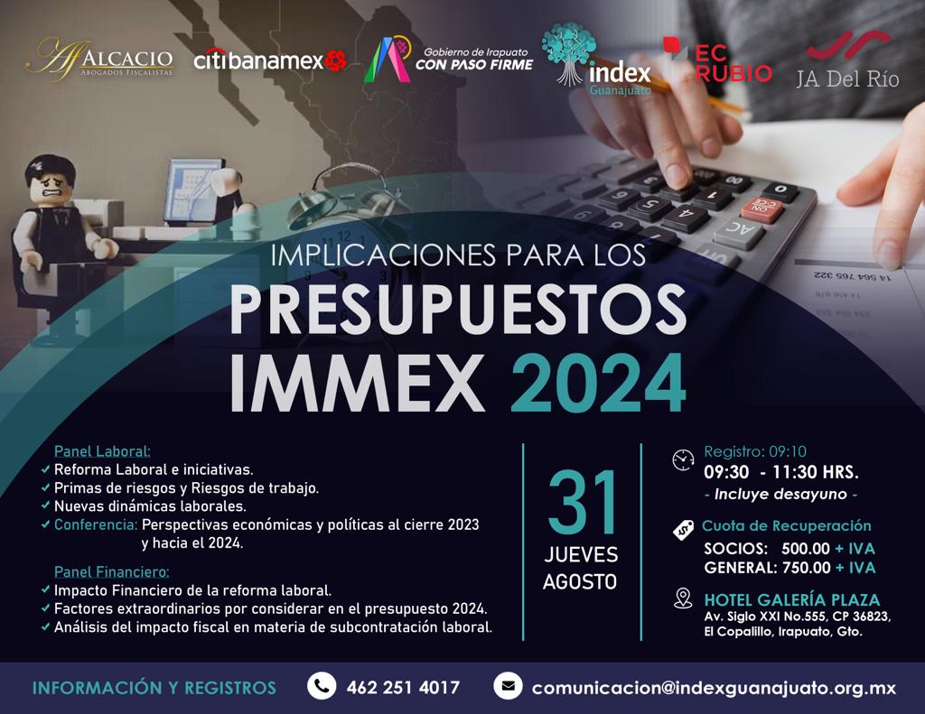 GtoIndex's tweet photo. Expertos Apoyando a Expertos

“Analicemos juntos los factores a considerar en nuestros Presupuestos IMMEX 2024”
Te esperamos...

📅 31 de agosto 
🕘9:30 am a 11:30 am
💲 Cuota de recuperación: Socios $500mxn +IVA | No Socios $750 mxn +IVA. https://t.co/mysOKlCiog