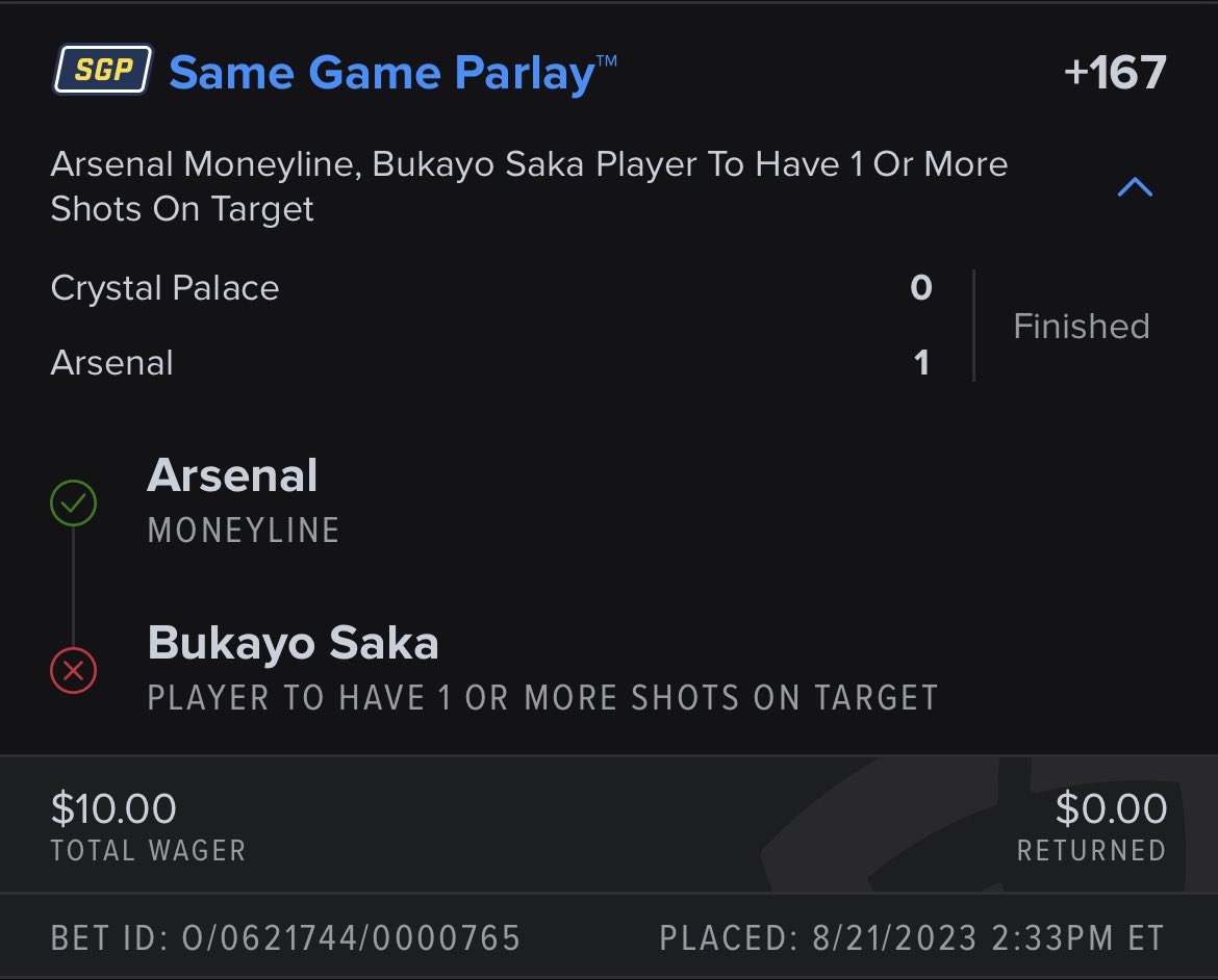 xBigBelly's tweet photo. @FanDuel Saka had a shot on goal how is this not cash https://t.co/Vm6sJEAo6E