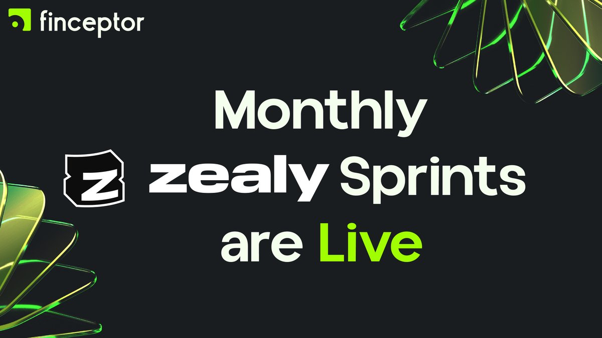 ⚡️ Monthly Zealy Sprints are Live ⚡️

$500 worth of $USDT is up for grasp for this month.

1st - 120$
2nd - 70$
3rd - 55$
4th - 20th - 15$

Join now: zealy.io/c/finceptor