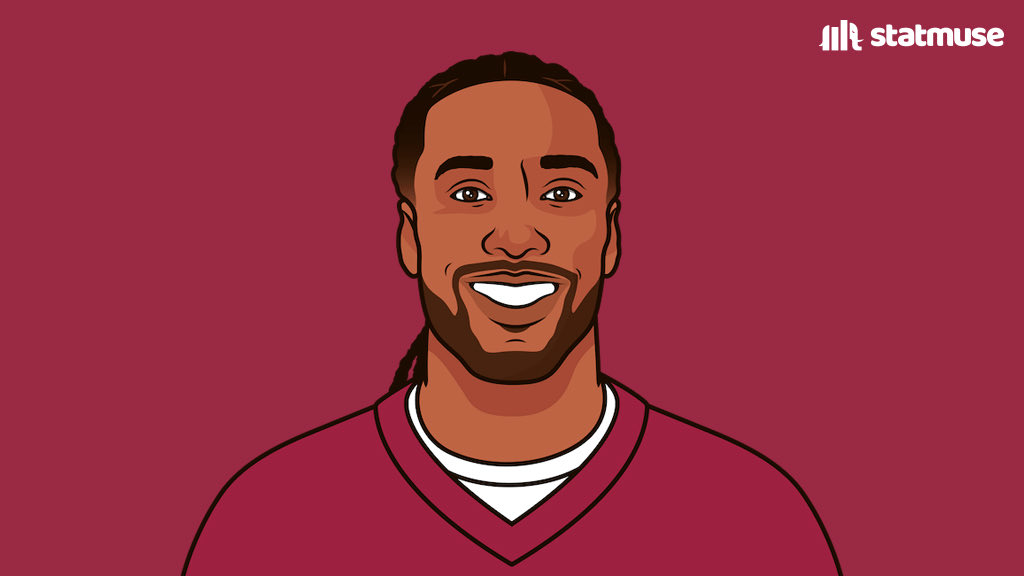 statmuse's tweet photo. Larry Fitzgerald in 17 seasons:

1,432 REC (2nd all-time)
17,492 REC YDS (2nd all-time)
121 TD 
11x Pro Bowl

Top __ WR of all-time. https://t.co/j8VcFpMVu4