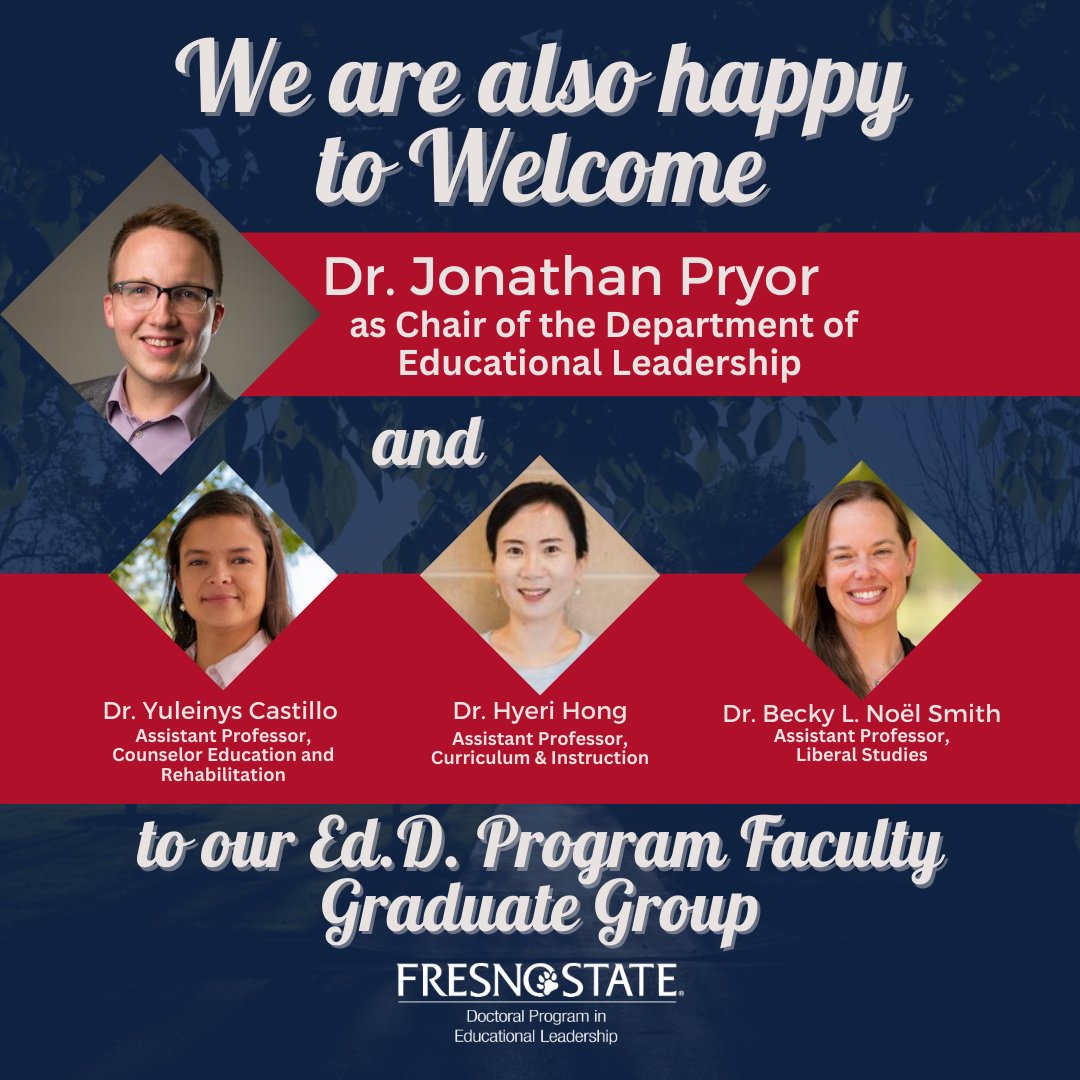 EdDFresnoState's tweet photo. We welcome our students, staff, and faculty to the Fall 2023 Semester! Swipe to see more. 👉

What are you looking forward to this semester? 🐾

#EdDFresnoState #EdLeadership #EducationalLeadership #DoctorofEducation #FirstDayofInstruction https://t.co/76NWEdBhkq