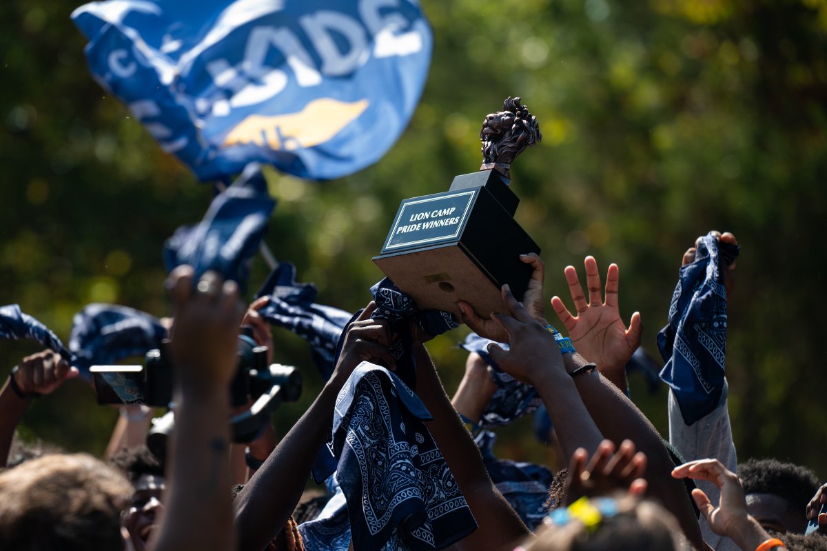 etamuniversity's tweet photo. This one time, at Lion Camp...

We hope everyone who attended Lion Camp had a BLAST! It's the perfect way to welcome students to the Lion family at #TAMUC. Also, shoutout to the Blue Pride team for emerging victorious in camp pride competitions! https://t.co/mMzMMWE2RL