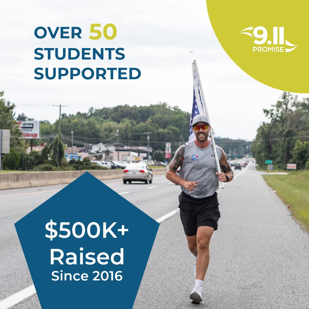 The911Promise's tweet photo. To date, we’ve raised over $500K for scholarships in support of children of first responders and military service members. 

This wouldn’t have been possible without our athletes, who begin their event 19 days!

Interested in joining virtually? https://t.co/mNsv7PtDzJ https://t.co/DkSXnsJ6Hk