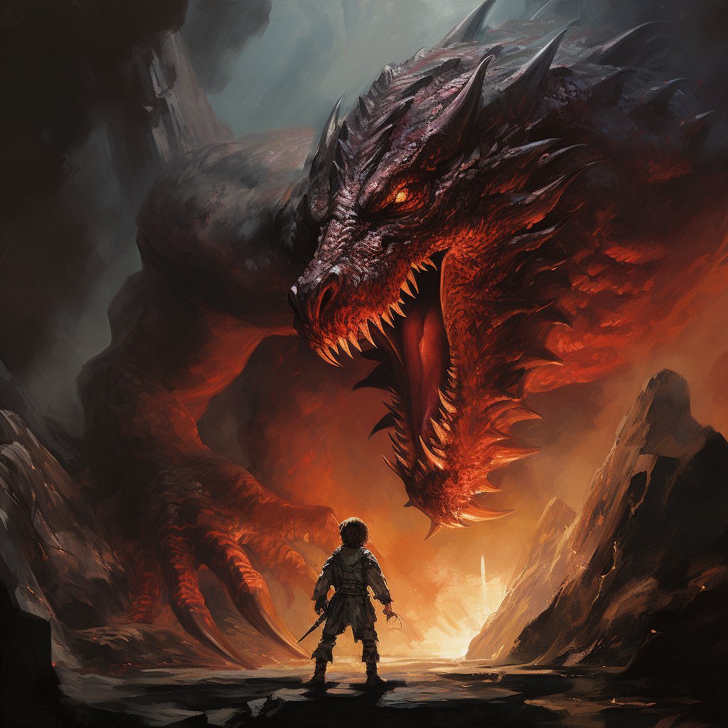 GptDungeon's tweet photo. "Bold words, little one," it snarls in Draconic, its voice like the crackling of a raging inferno. "But it is you who shall pay for your insolence."

You feel the heat radiating off the dragon, the air around you growing hotter. The dragon is ready to fight.
#dnd #dungeonGPT https://t.co/WRioEZ7psR