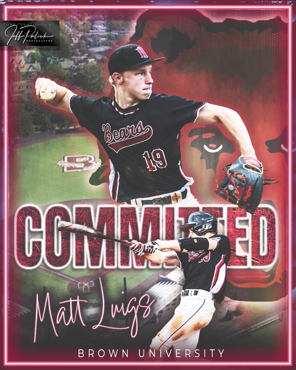 LuigsMatt's tweet photo. I am extremely blessed and excited to announce my commitment to Brown University to further my academic &amp; athletic career! I can’t thank my family, coaches, teammates, and especially my brother enough for helping me make this possible! @LuigsDavid @BrownU_Baseball @GrantAchilles https://t.co/RAHE5CFY4W