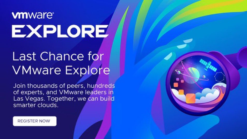 GlenGilmore's tweet image. FOLLOW 👉 @VMwareExplore ✅ 

#WMwareEvangelist #WMwareExplore