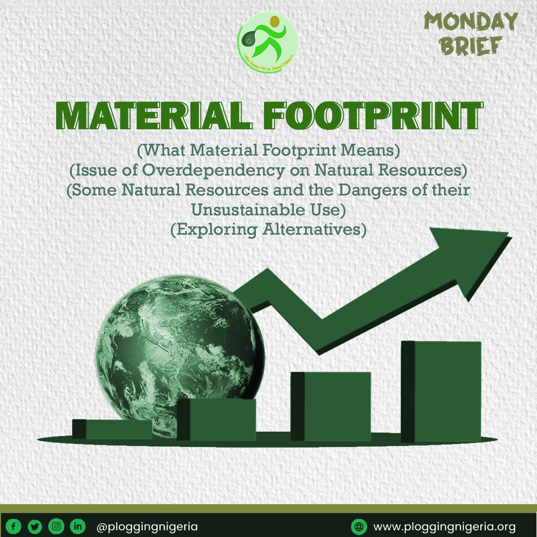 ploggingnigeria's tweet photo. #MondayBrief

It becomes a challenge when we use up natural resources faster than the Earth can reproduce them.

This is where Material Footprint becomes important. Read more here:
https://t.co/eI5NaT1Zk8

#EducativeBrief
#PloggingNigeria https://t.co/2pXCIRw4hJ