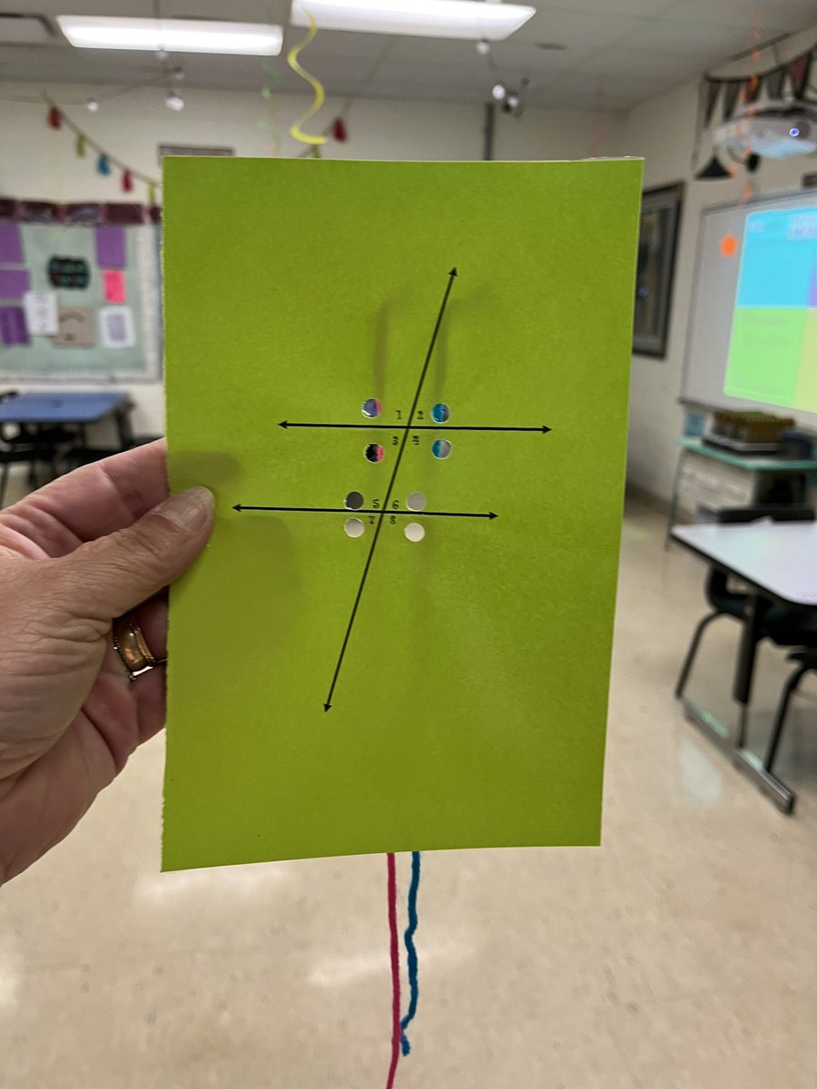 Math_Pi_rate104's tweet photo. Hands on activity to teach congruent angles in Geometry. We’re going to be lacing up our shoes!!!  #TEAMDCS #RaiseTheBar #handsonmathactivity #mathlikeaboss https://t.co/ZoIKQQmPWe
