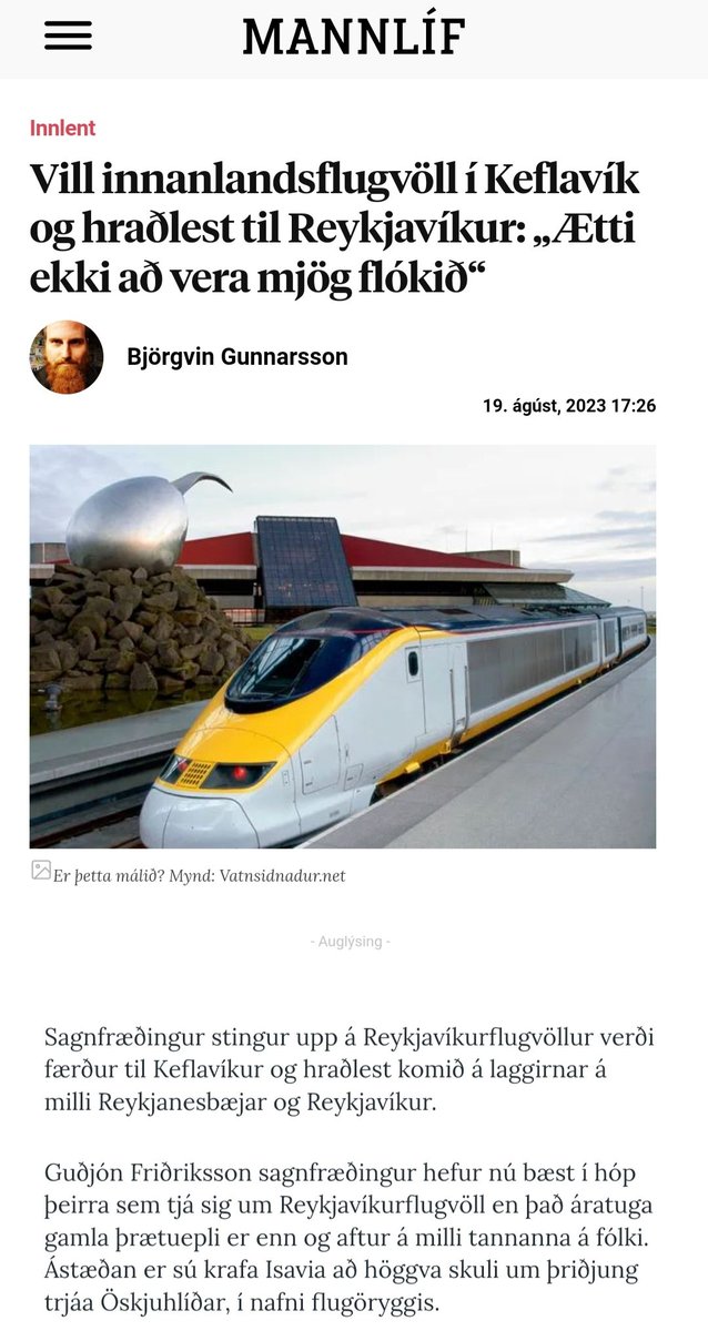 Þetta blasir við. Eina ástæðan fyrir því að slá þetta út af borðinu á sama tíma og boðaðar eru vega- og jarðgangaframkvæmdir fyrir 900 milljarða er vanþekking...