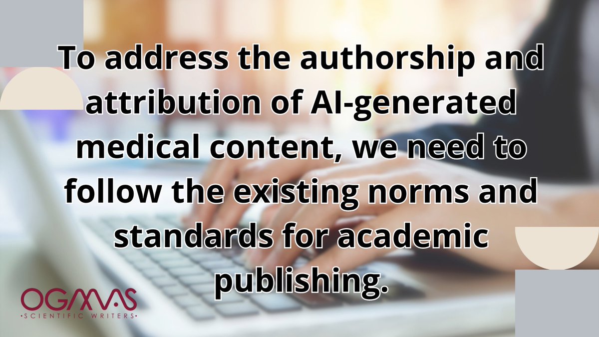 OgmasWriters's tweet photo. #ai #medicalwriters https://t.co/VG92Evzhzf