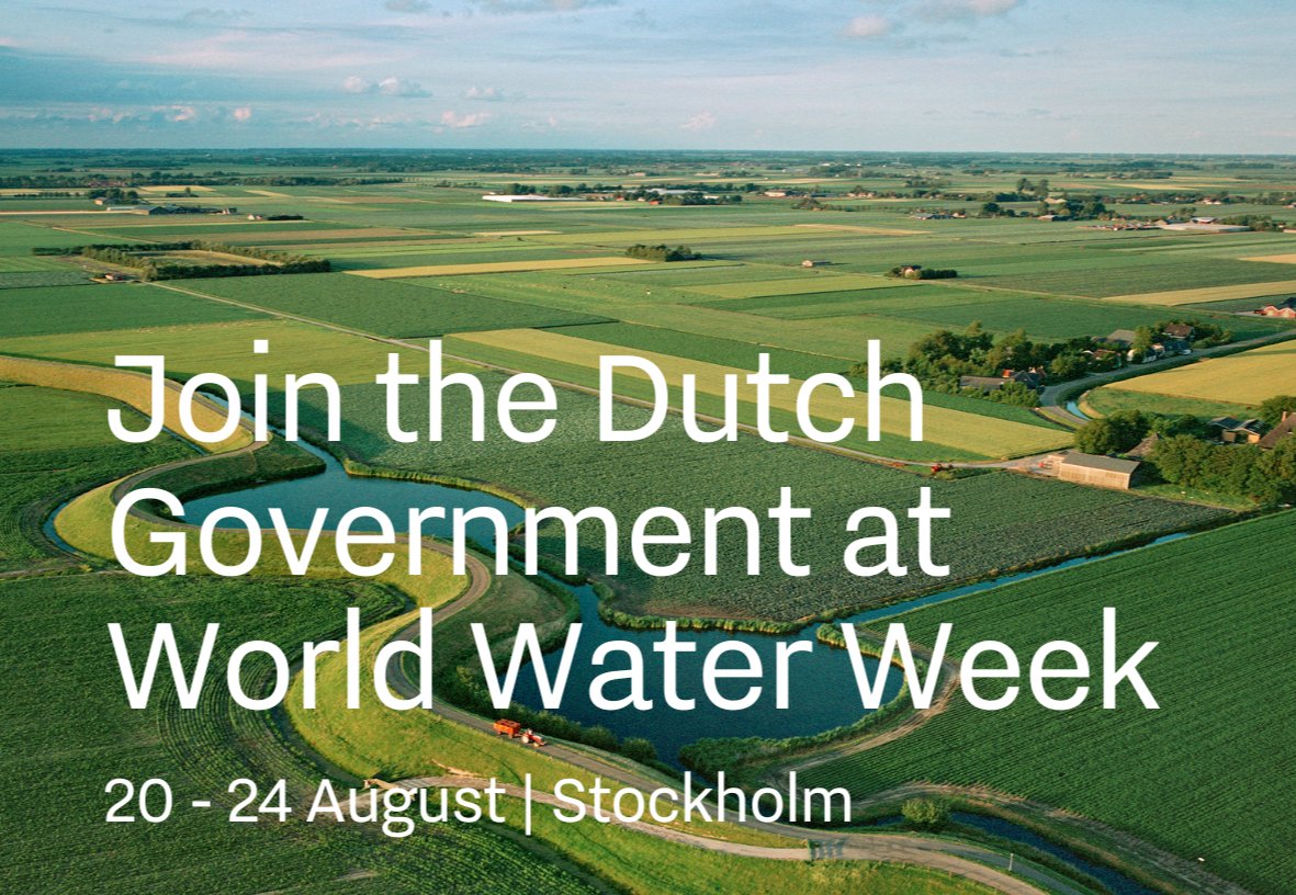 Join the Dutch Government at World Water Week 20-24 August. #WWWeek 2023 will plant seeds of change and is a key event to follow up on #UN2023WaterConference and commitments to the #WaterActionAgenda.