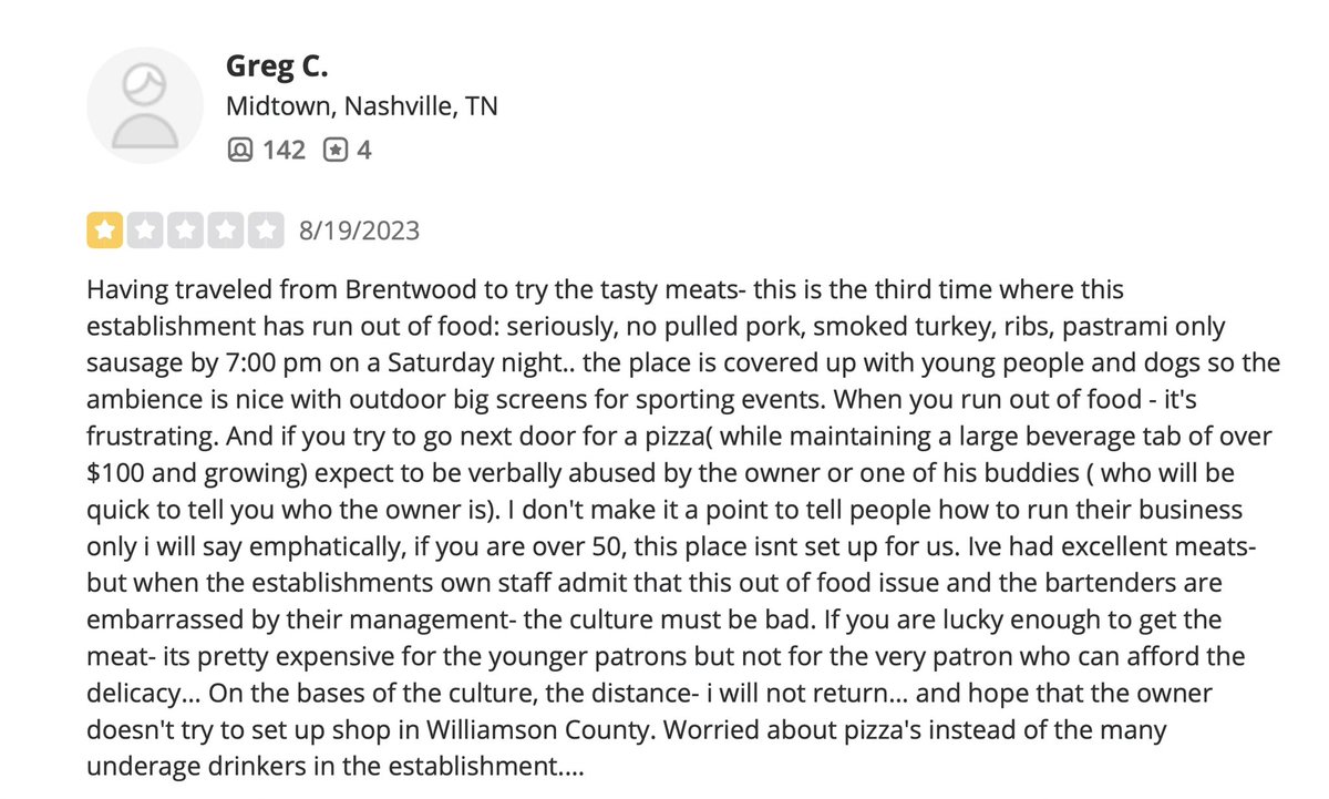 PegLegPorker's tweet photo. We don't alway answer @Yelp reviews but when we do, it looks something like this... https://t.co/36NvbTM1Fn