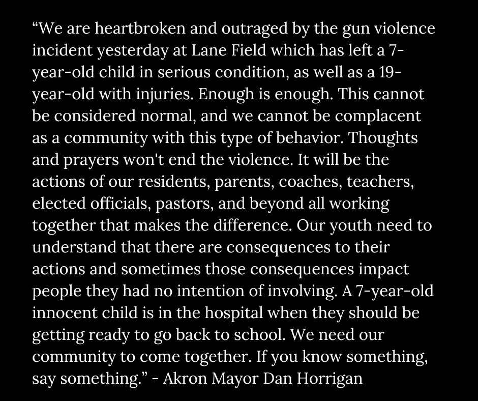 AkronOhioMayor's tweet photo. Enough is enough. If you know something, say something. https://t.co/kZgnxB5NFj