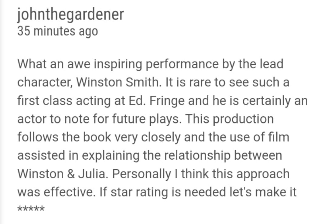 1984theshow tweet media