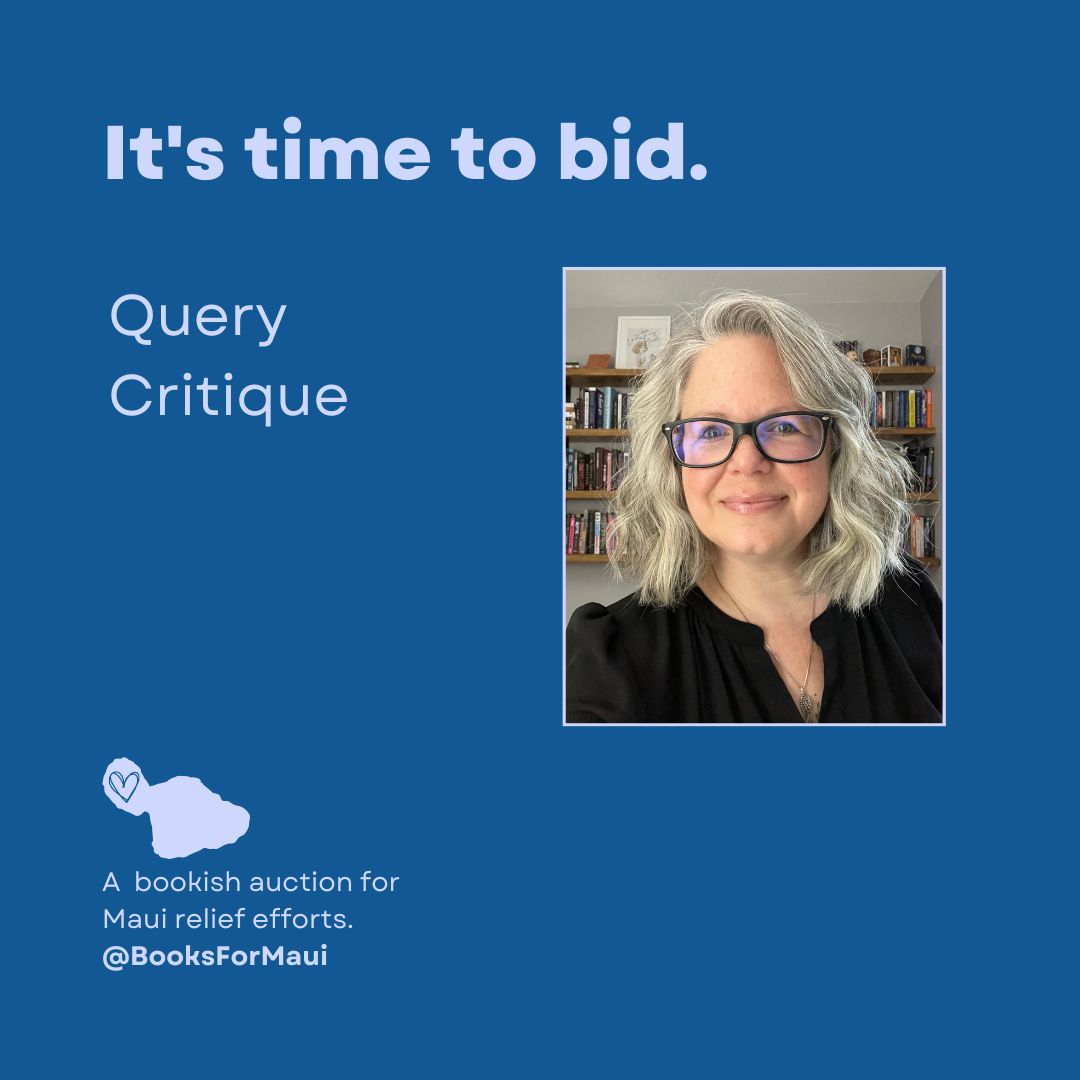 Amy Giuffrida CLOSED TO QUERIES (@kissedbyink) on Twitter photo It's time to bid! #BooksforMaui auction is live & I've donated a query critique! Here's where to find out more: 32auctions.com/organizations/… It's time to bid! #BooksforMaui auction is live & I've donated a query critique! Here's where to find out more: 32auctions.com/organizations/…