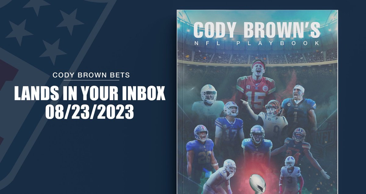 CodyBrownBets's tweet photo. 🎁 I give you…

🏈 MY 80-PAGE NFL BETTING GUIDE

It will be emailed to you on Wednesday morning, free of charge. 

Pre-register here: https://t.co/e6kGOFWRYL

I even got a graphic designer to help and the result is beautiful… See the tweet below for more details. https://t.co/qTwuj72OUt