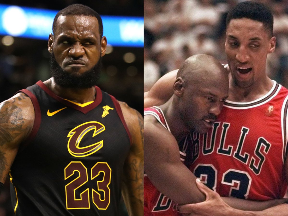 LeBron James vs. Michael Jordan y Scottie Pippen combinados en playoff:

LeBron:                Jordan-Pippen:
▫️8,023 pts     ▫️8,576 pts
▫️2,549 reb     ▫️2,366 reb
▫️2,023 ast     ▫️1,816 ast

LeBron tiene mejores números que el TOP 2 dúos históricos combinados. 💀