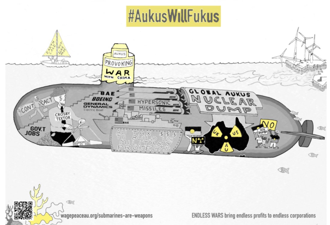 wagepeaceau's tweet photo. @MaryKostakidis @RichardMarlesMP AUKUS makes sense from the perspective power and commerce, #notDefence
Long term nuclear waste dump for US and UK waste.
Provides funded and educated workforce for US shipbuilding.
The ALP executive are more afraid of US than China for their positioning.
https://t.co/KbRsj56HPA https://t.co/v5RgTG4LIL