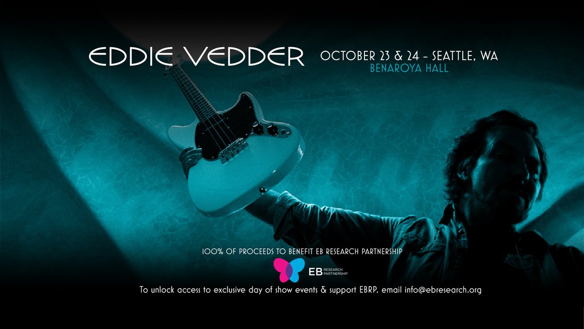JUST ANNOUNCED: Live Nation presents Eddie Vedder at Benaroya Hall on October 23 &amp; 24. Register now for access to tickets: bit.ly/44kN5gr.